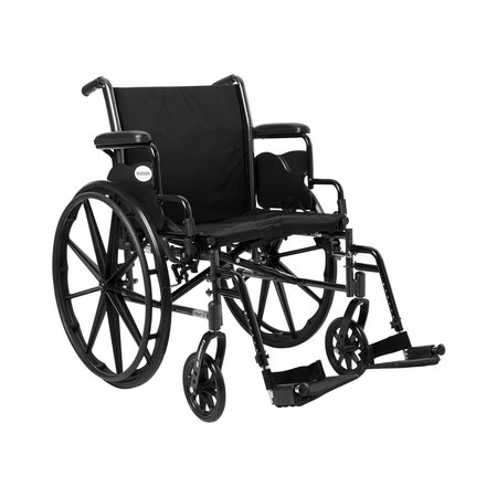 MCKESSON Lightweight Wheelchair, Dual Axle, Dsk Lngth Arm, 20" Seat, 300lbs Cap 146-K320DDA-SF